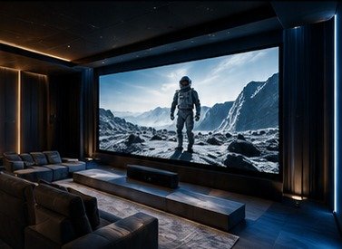 Luxury private home cinema interior